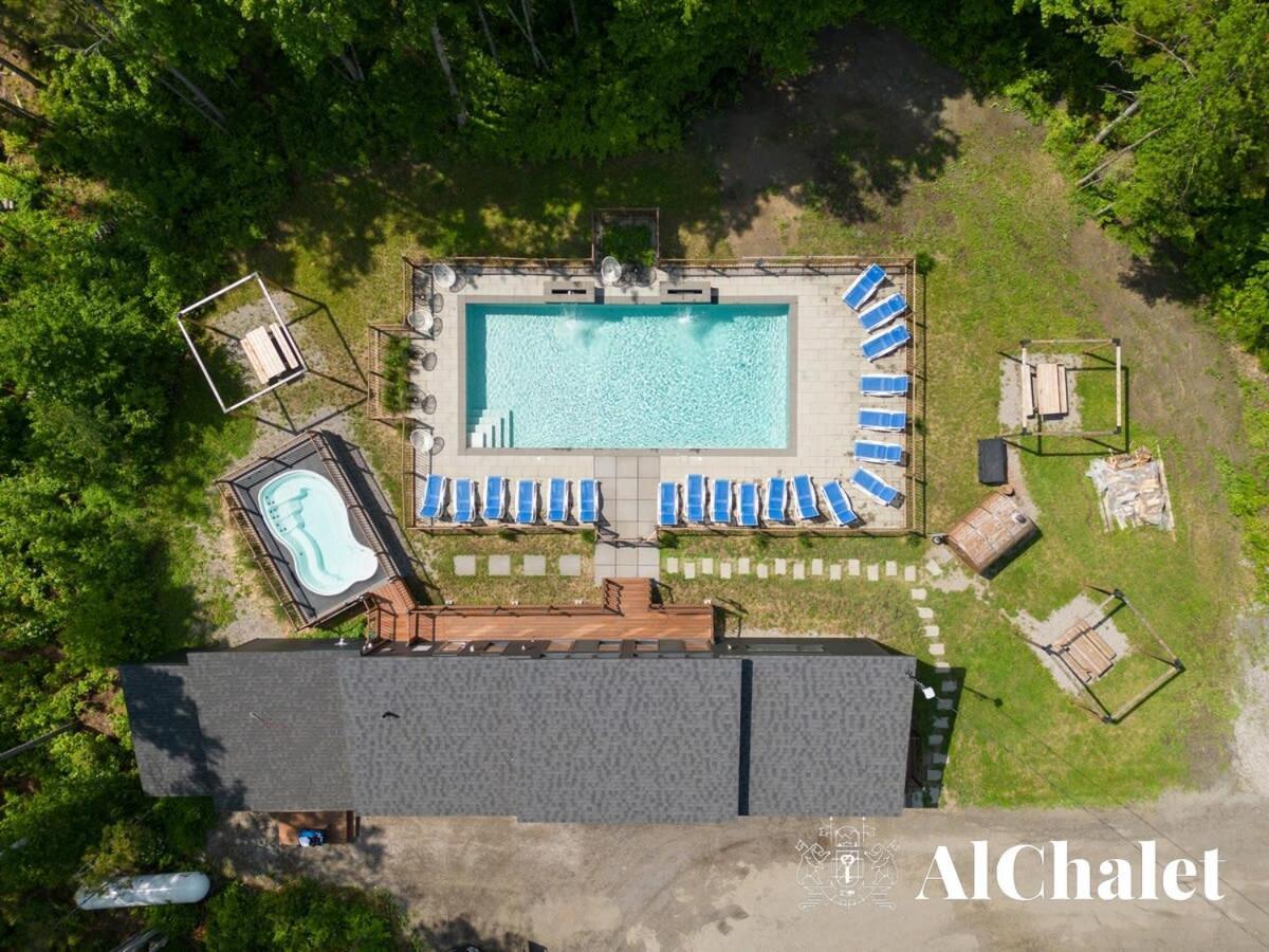 Chalet Bellevue Luxe Avec Spa Et Local A Velo Pont-Rouge Exterior foto