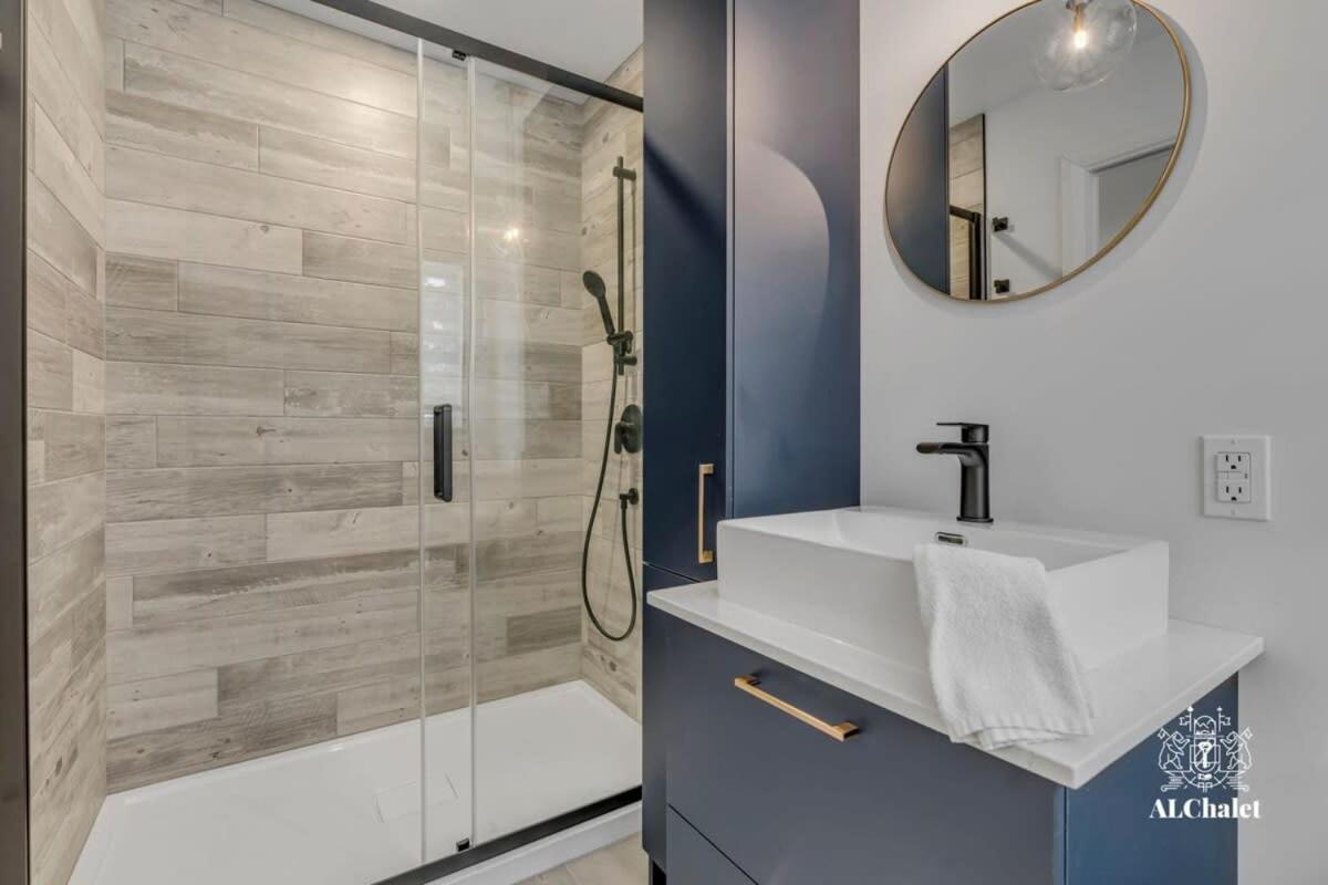 Chalet Bellevue Luxe Avec Spa Et Local A Velo Pont-Rouge Exterior foto